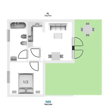 Apartment Sole E Luna - Sole Garten Ferienwohnung Colico